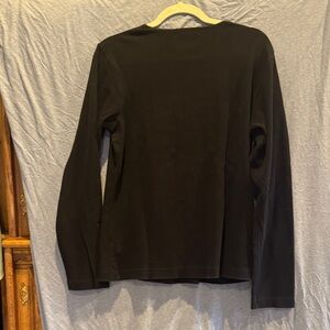 Eddie Bauer Black Button down Long Sleeve, sweater. Size Large Tall